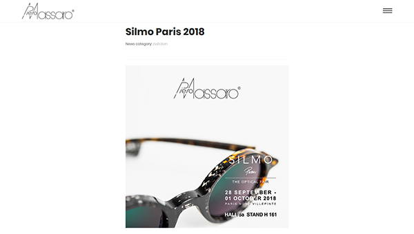 「Silmo Paris 2018 — Piero Massaro」 （スクリーンショット）