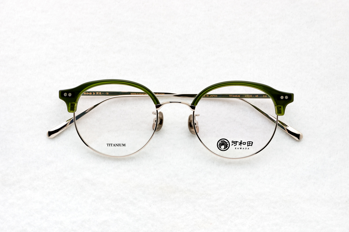 ファッション河和田 眼鏡 チタン製 カービング 彫刻 メガネ めがね titanium